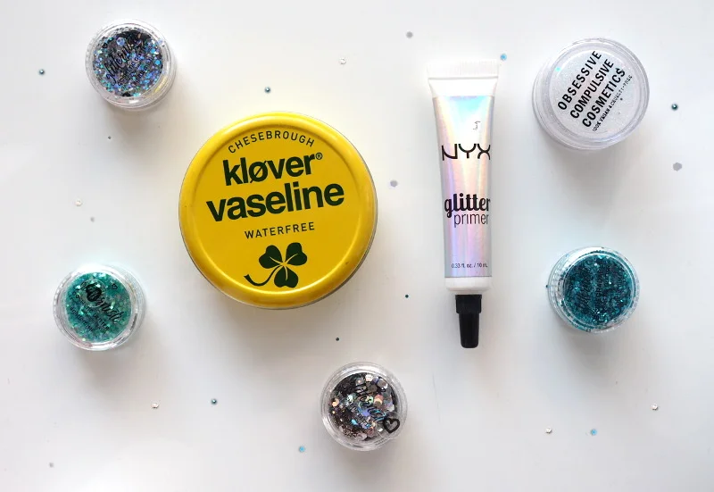 glittermeikin sijoittelu kasvoille