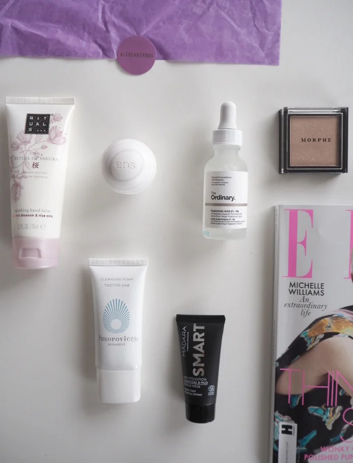 lookfantastic Beauty Box products including skincare and makeup