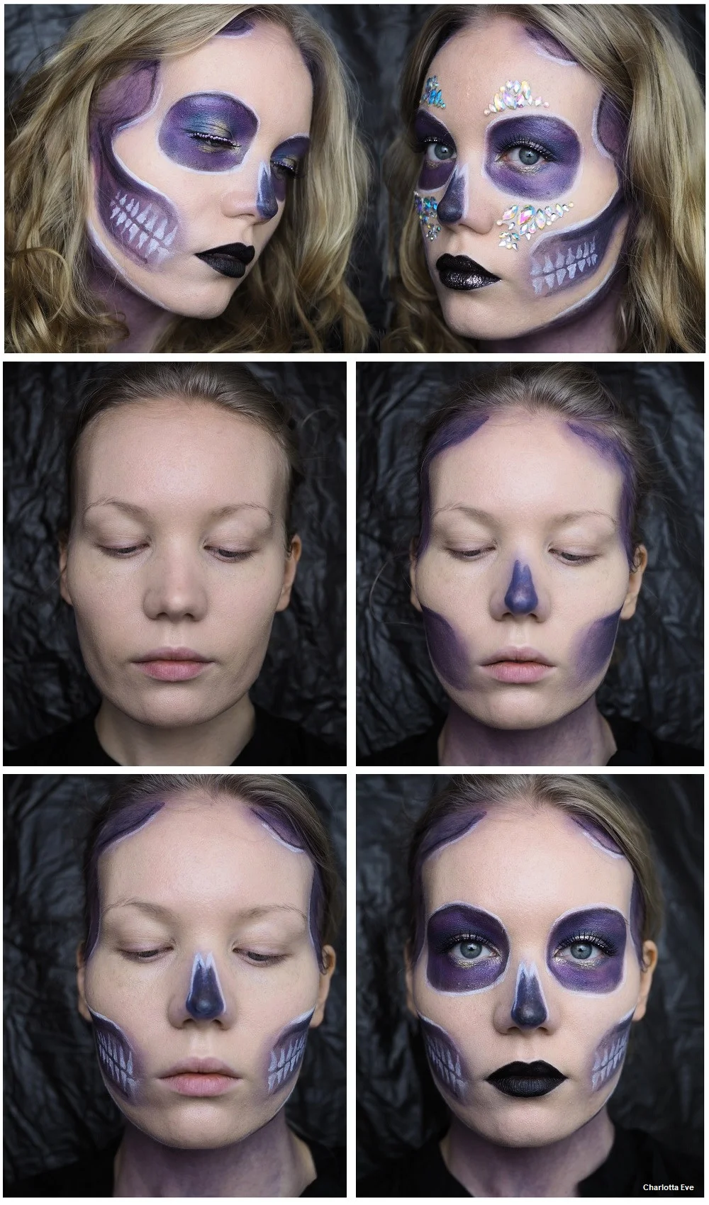 Purple Glam Skull Tutorial