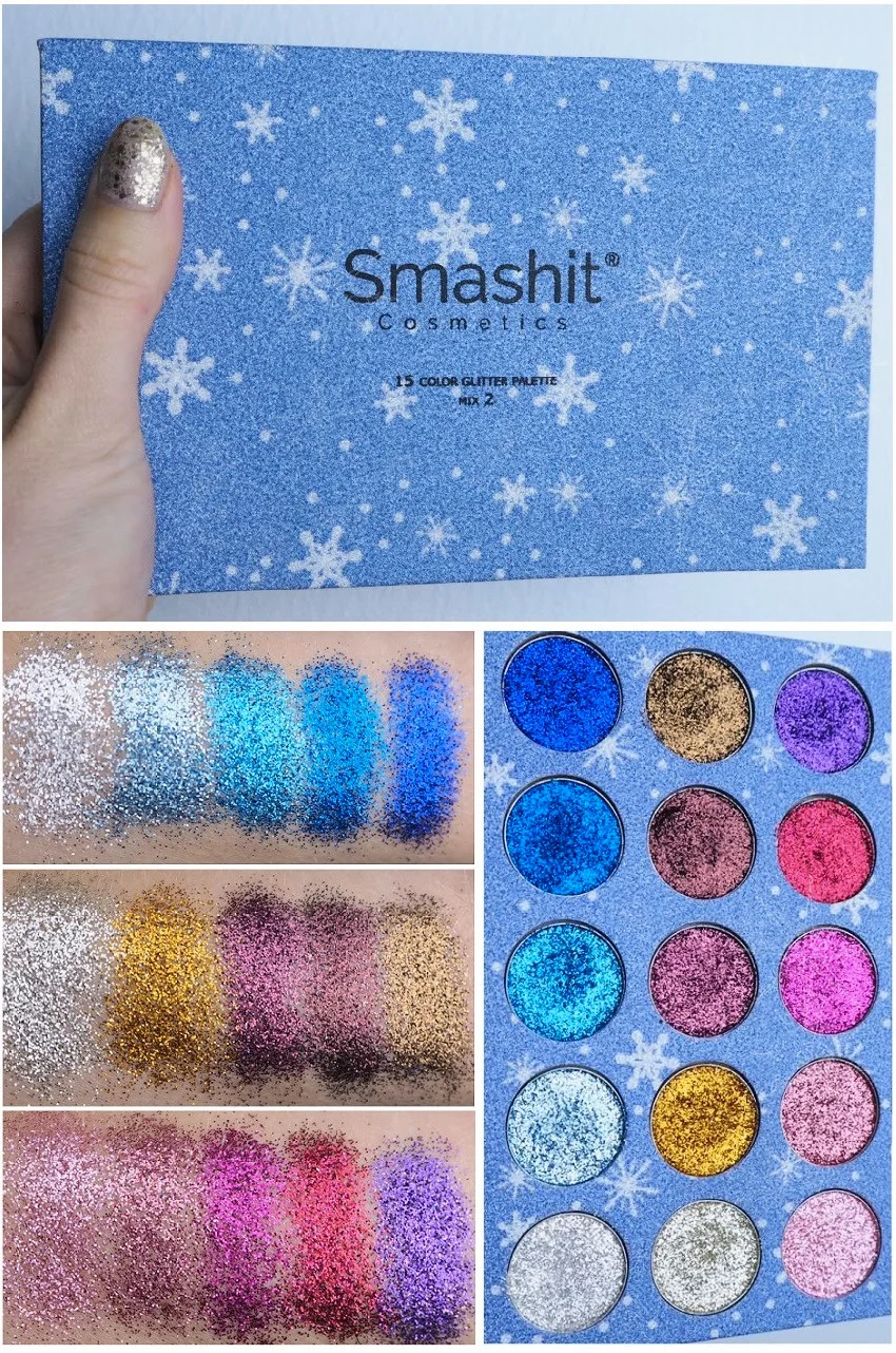 Smashit Color Glitter Palette Mix 2 Swatches