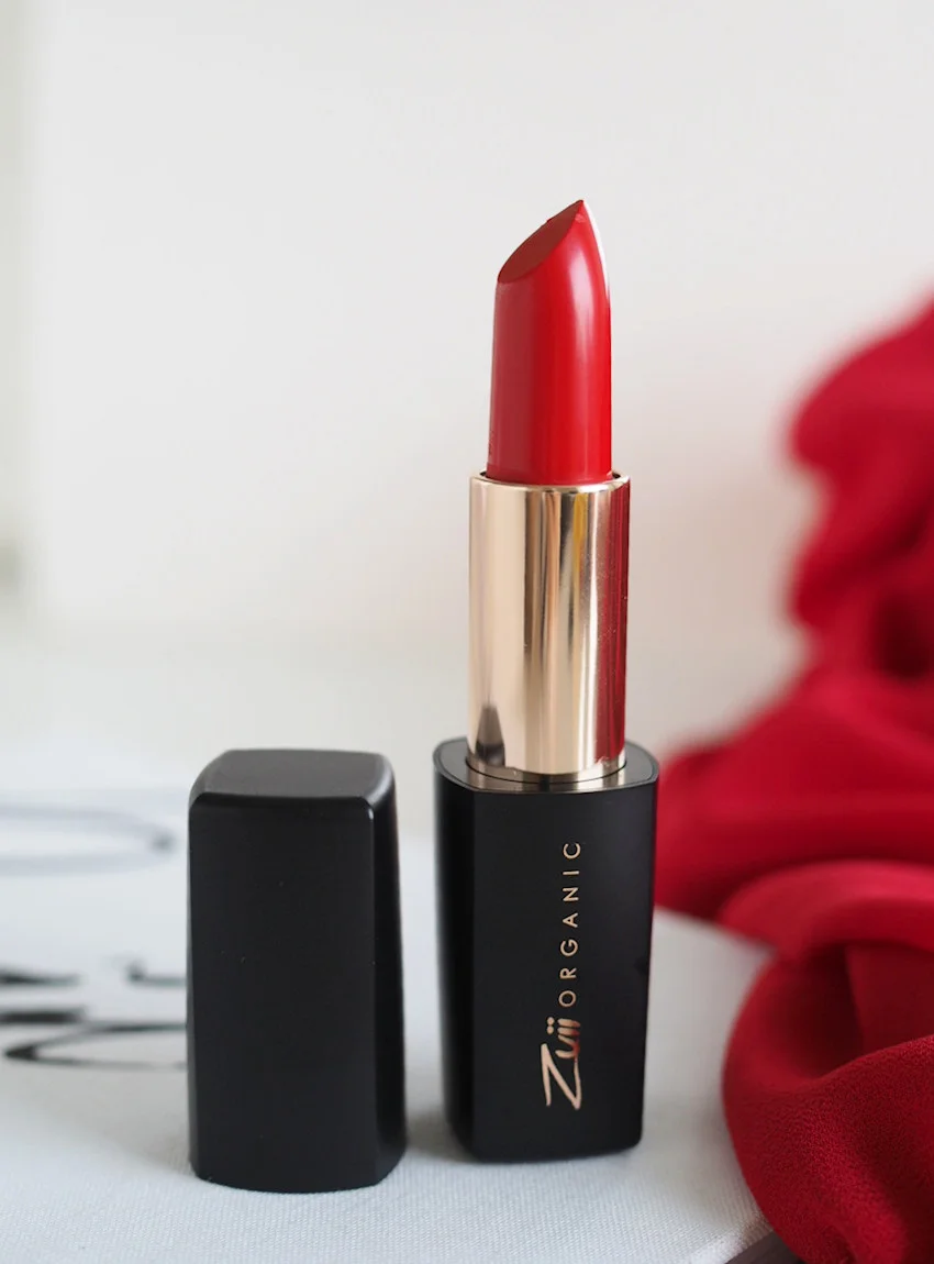 Zuii Organic Lux Coral Red Lipstick