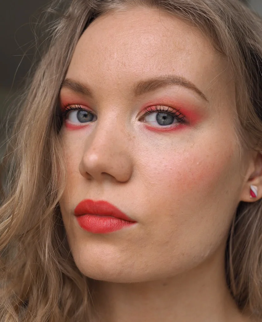 Lipstick 3 ways warm red makeup