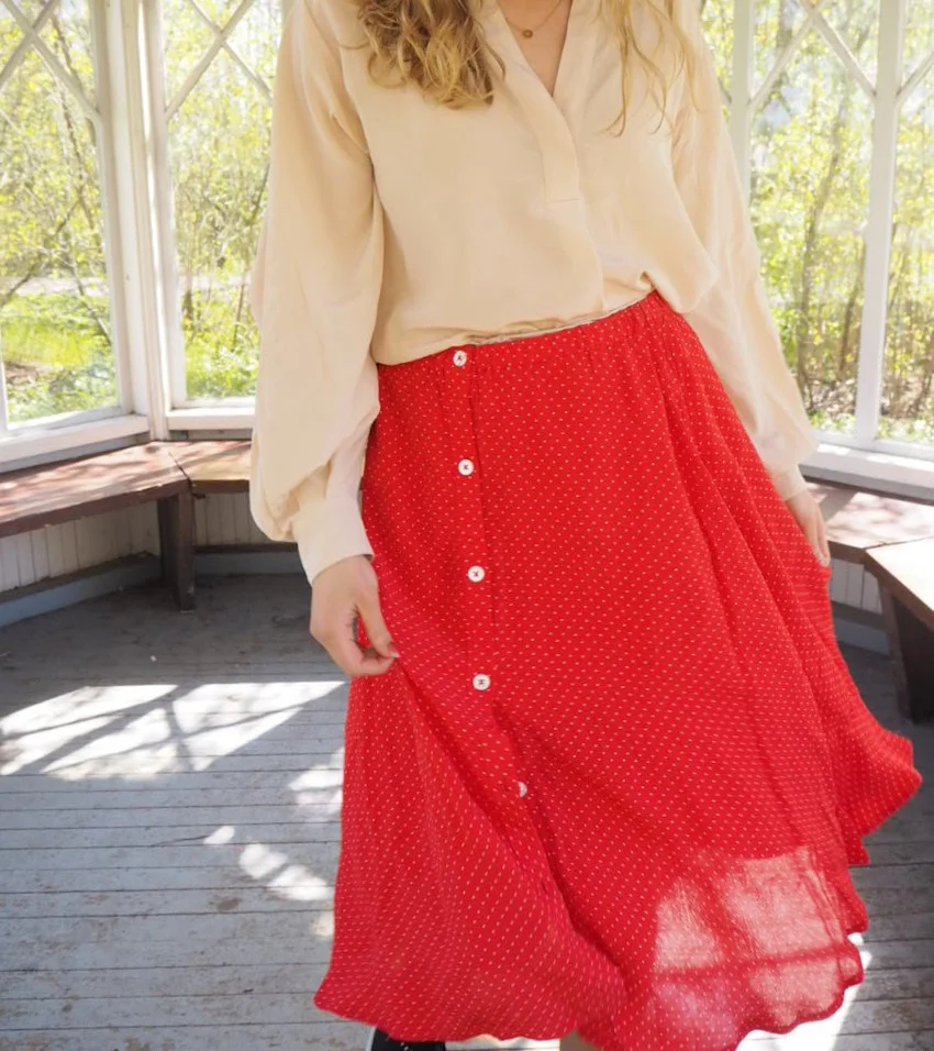Red dot skirt