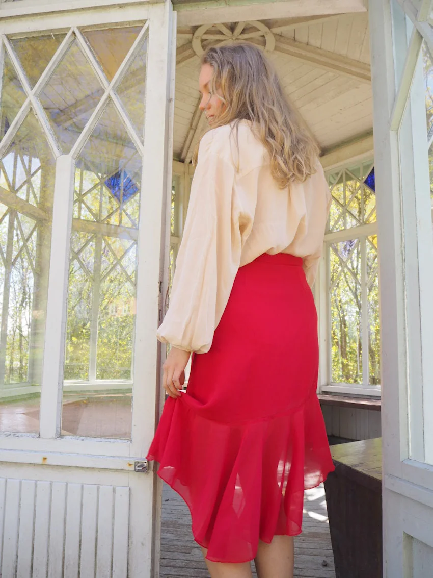 red skirt outfit zadaa 
