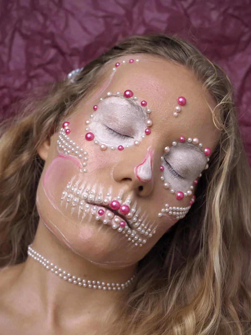 Halloween makeup tutorial - Pearl skull