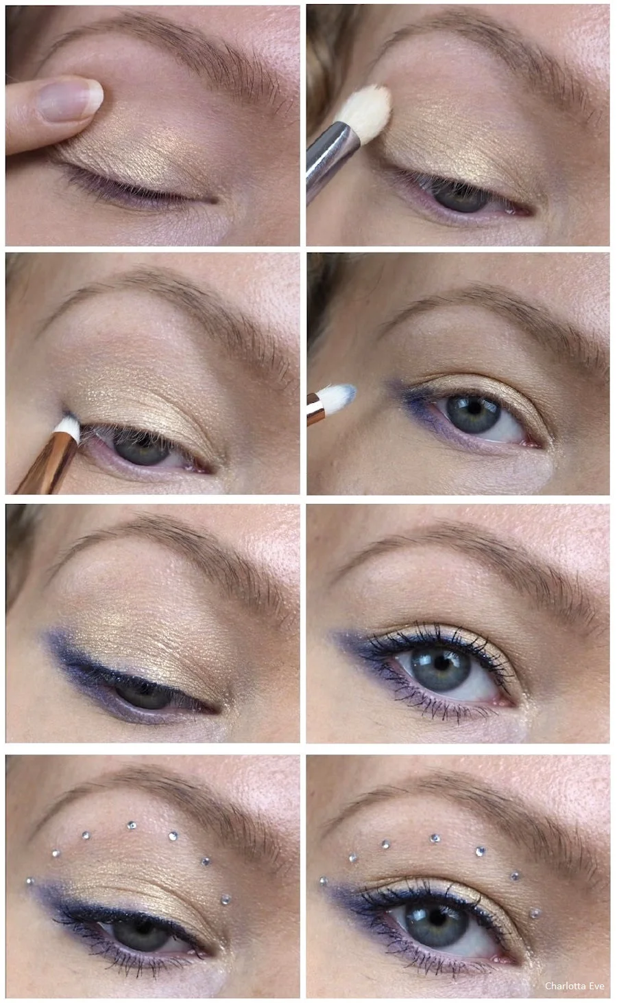 New Year's Eve Makeup With Diamonds Tutorial