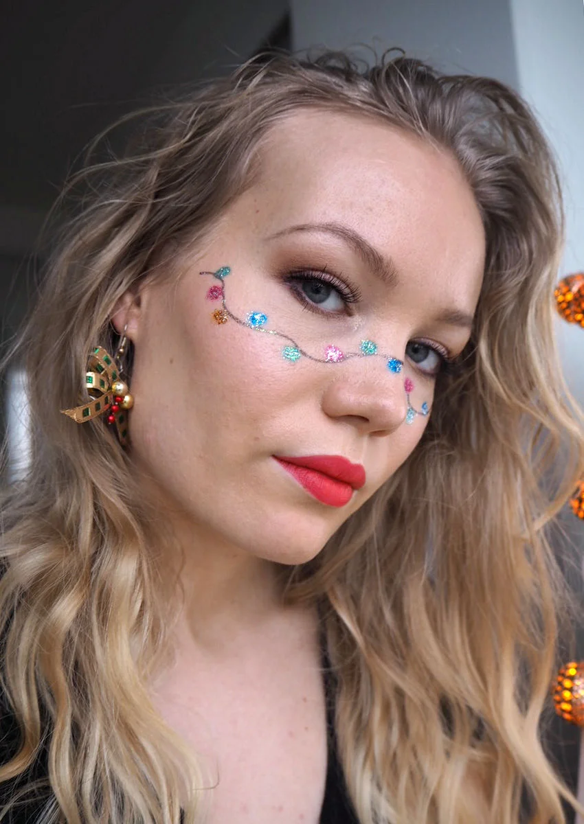 christmas lights makeup tutorial