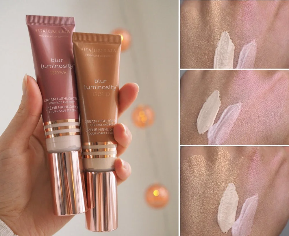 vita liberata luminosity highligher rose gold swatches