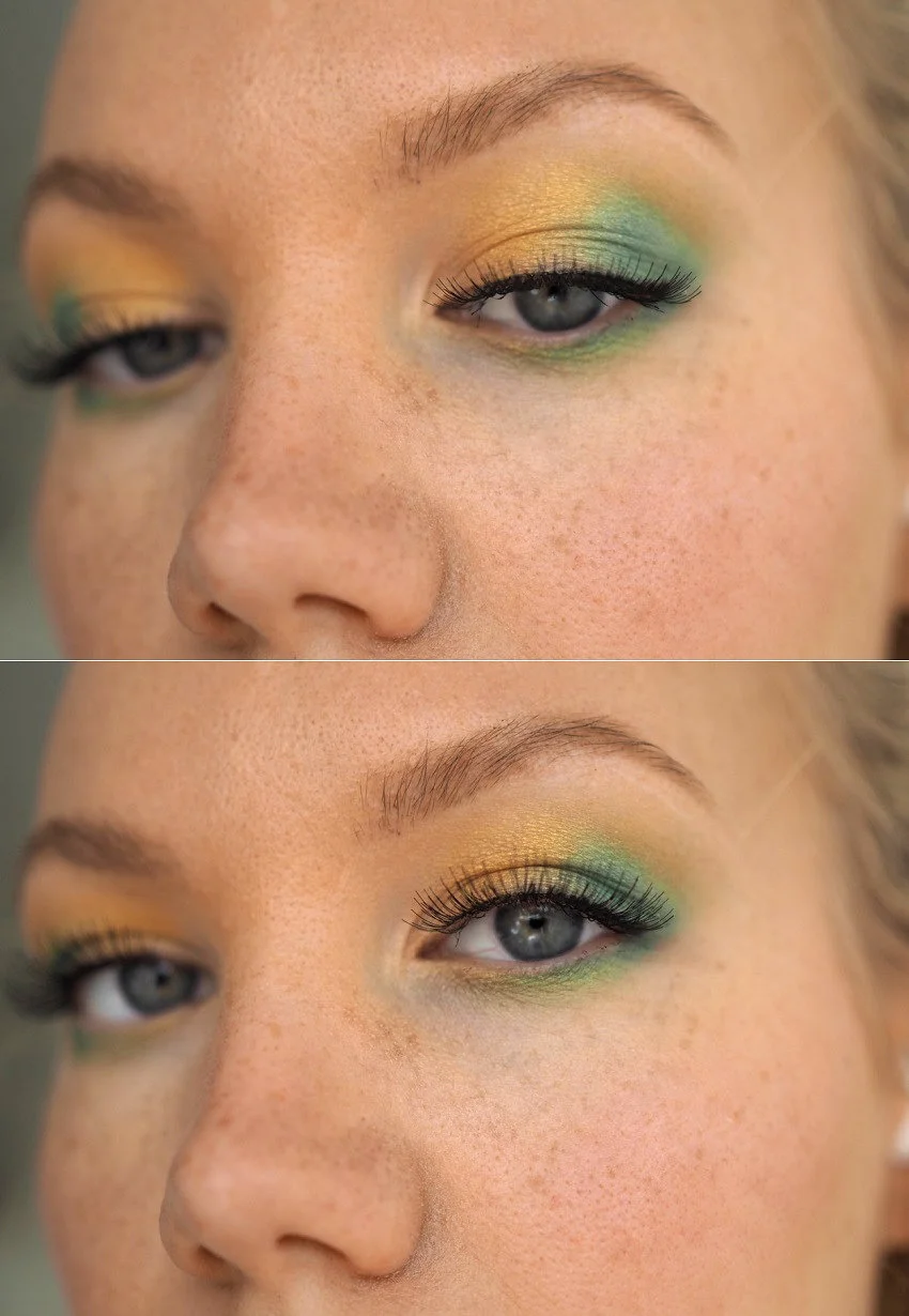 green yellow mojito eye makeup