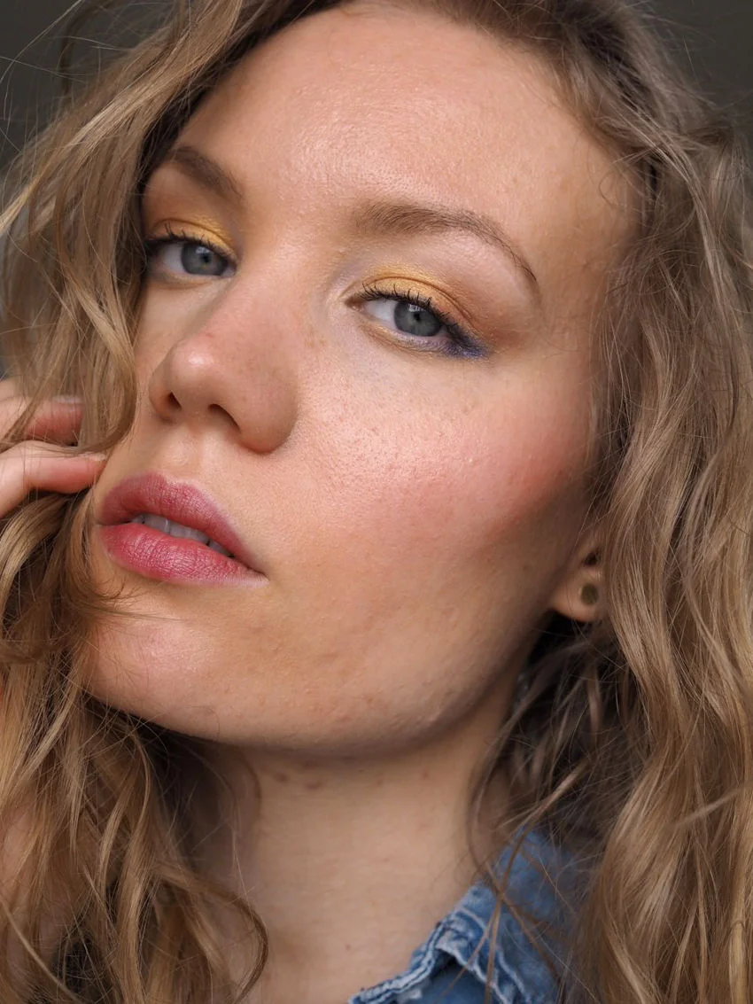a hint of yellow makeup
