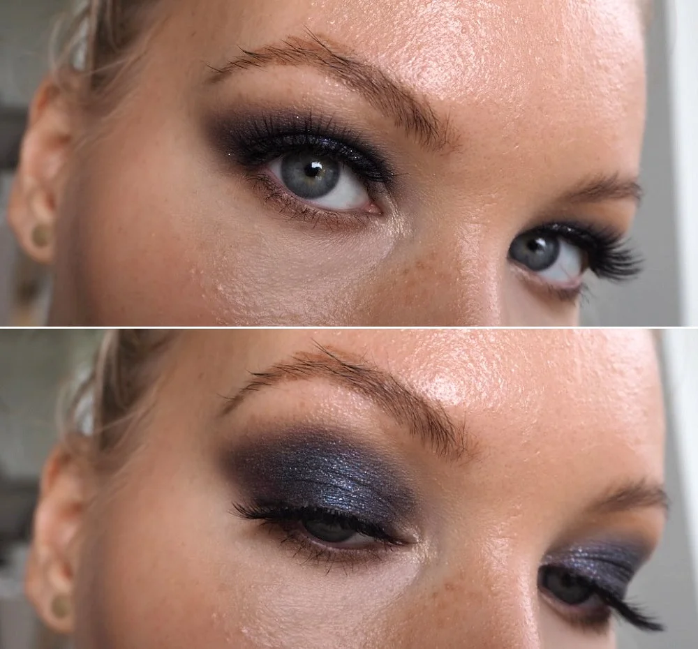 navy smokey eye makeup