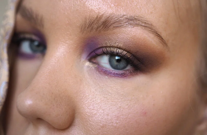 purple gold eye makeup
