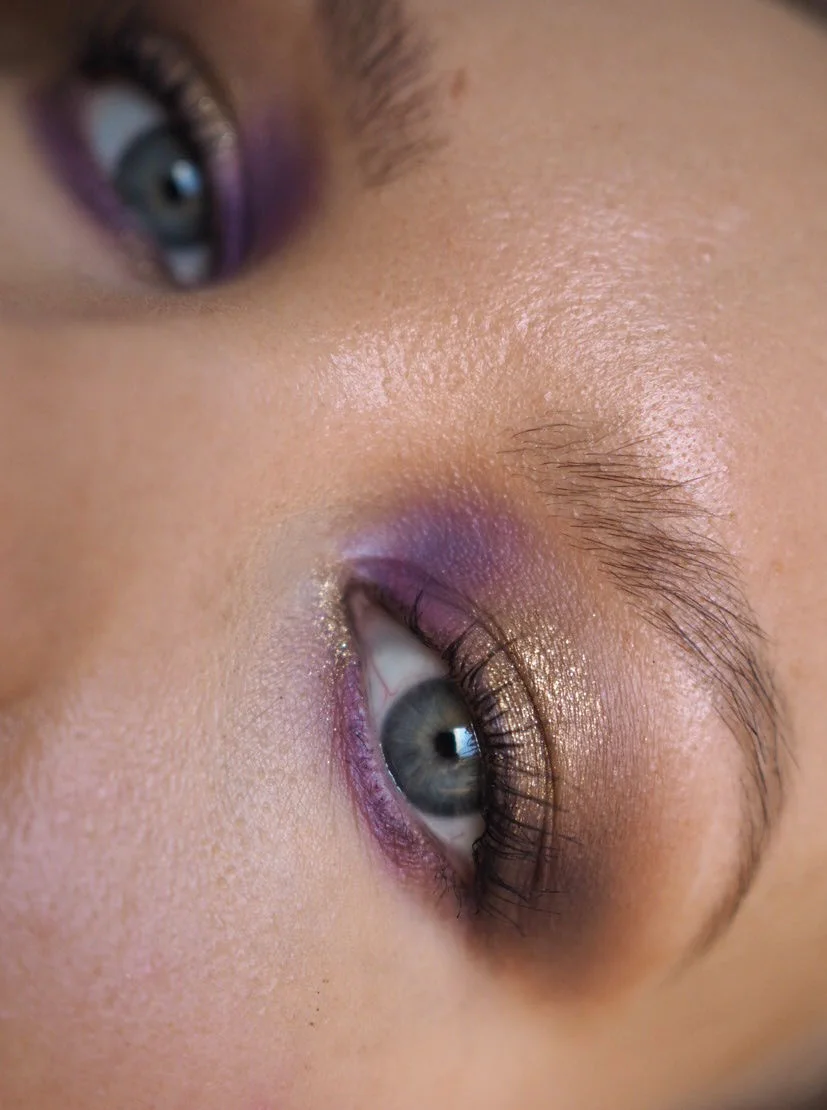 purple gold makeup