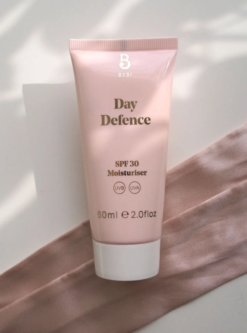 BYBI Day Defence SPF 30 moisturizer tube and carton